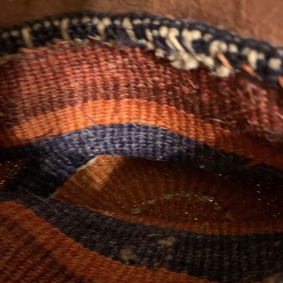 Women's Leather and wicker Crossbody Satchel Handbag - Picture 3 of 5